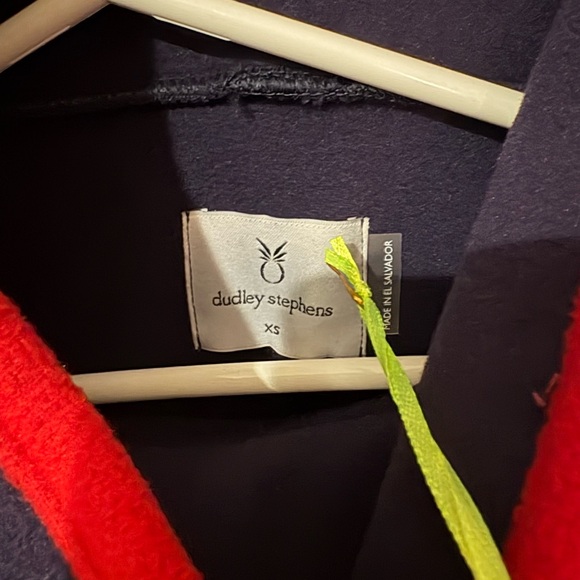 Dudley Stephens Navy Park Slope with Red Tipping in Vello Fleece NWT - Picture 3 of 5